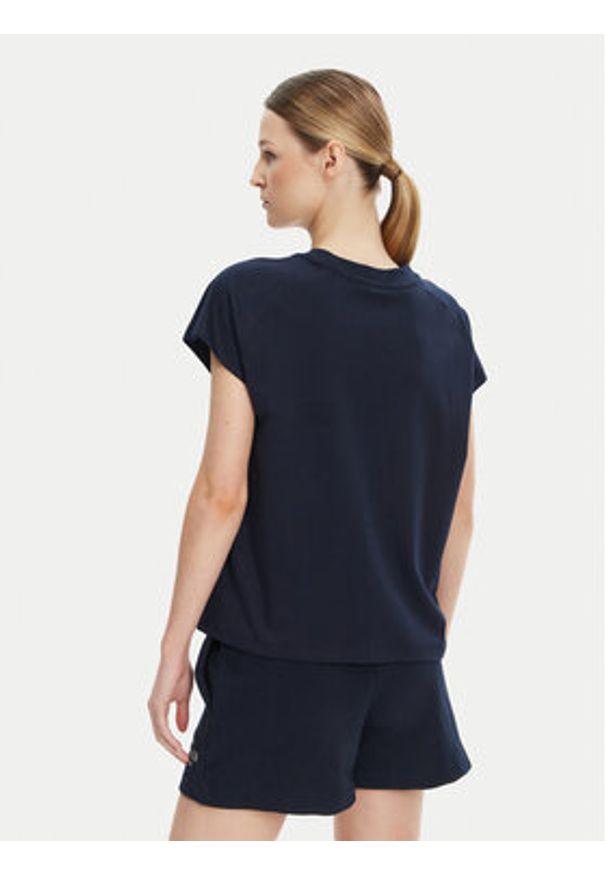 TOMMY HILFIGER - Tommy Hilfiger T-Shirt WW0WW46113 Granatowy Regular Fit. Kolor: niebieski. Materiał: bawełna