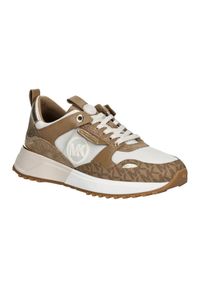 Michael Kors - MICHAEL KORS Logowane sneakersy damskie Theo Trainer, Rozmiar 37. Okazja: na co dzień. Kolor: brązowy #5