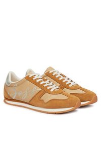 BOSS Sneakersy Levon 50569298 Brązowy. Kolor: brązowy. Materiał: materiał #6