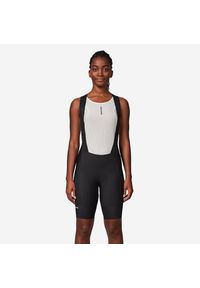 VAN RYSEL - Spodenki rowerowe szosowe damskie Van Rysel Endurance EDR na szelkach. Kolor: czarny. Sport: kolarstwo #1