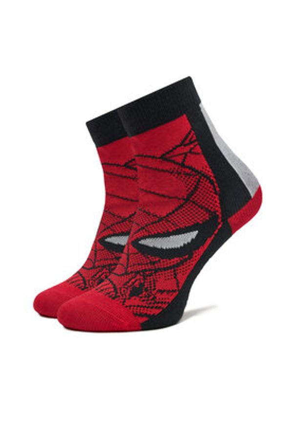 Adidas - adidas Zestaw 3 par wysokich skarpet dziecięcych Marvel Spider-Man JG5787 Czerwony. Kolor: czerwony. Materiał: materiał, bawełna. Wzór: motyw z bajki