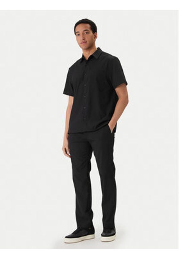 Calvin Klein Spodnie materiałowe LV04LF609G Czarny Straight Fit. Kolor: czarny. Materiał: syntetyk