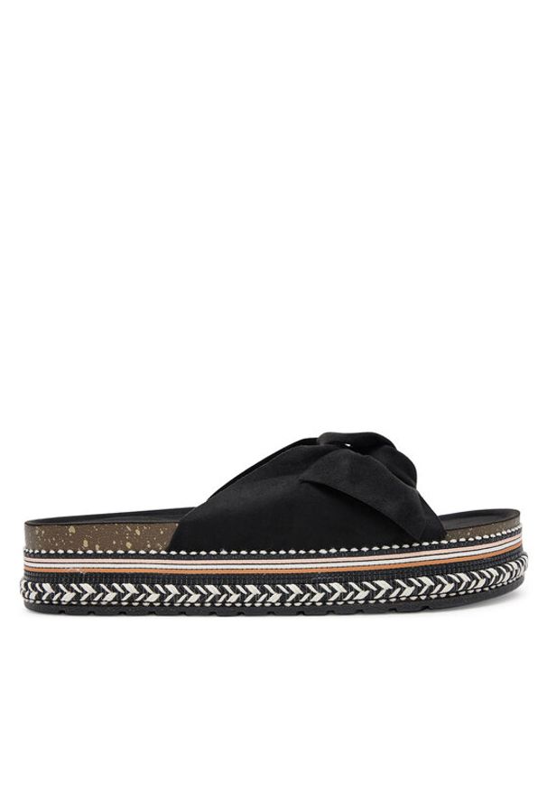 DeeZee Klapki E2050-3 Czarny. Kolor: czarny. Materiał: materiał