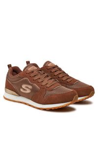 skechers - Skechers Sneakersy 111/CHOC Brązowy. Kolor: brązowy. Materiał: zamsz, skóra