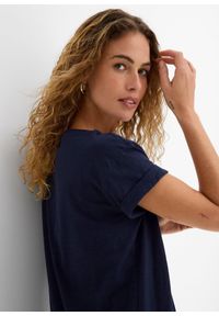 bonprix - Sukienka z dżerseju, z czystej bawełny organicznej. Kolor: niebieski. Materiał: jersey, bawełna #2