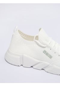 Big-Star - Sneakersy damskie białe lekkie JJ274268 101. Kolor: biały. Materiał: jeans, skóra #5
