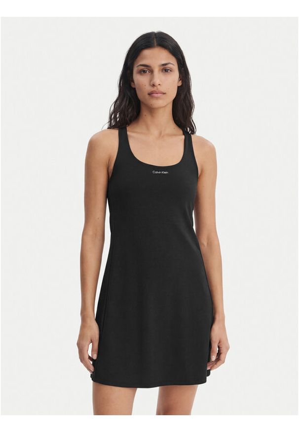 Calvin Klein Performance Sukienka codzienna Icon LVGWS6D903 Czarny Regular Fit. Okazja: na co dzień. Kolor: czarny. Materiał: syntetyk. Typ sukienki: proste. Styl: casual