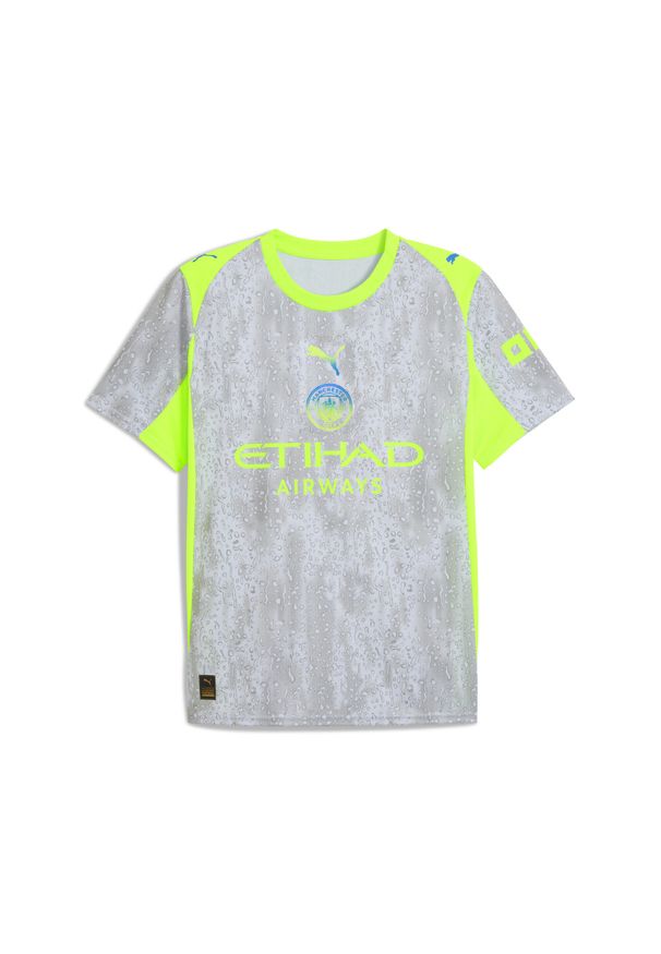 Puma - Męska trzecia koszulka Manchester City 25/26 PUMA. Kolor: niebieski, wielokolorowy, zielony. Sport: piłka nożna