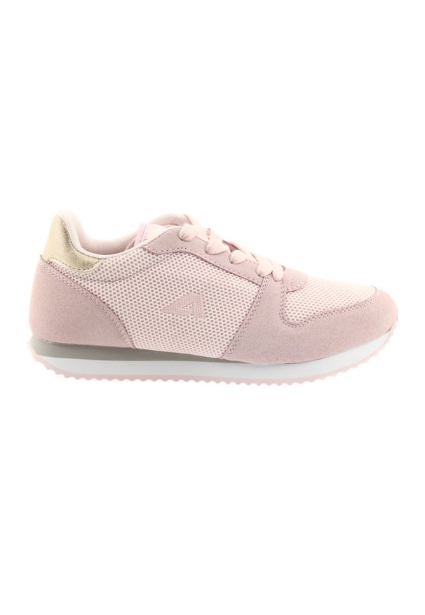 Buty sportowe Lt.pink American Club FH10 żółte różowe. Kolor: żółty, wielokolorowy, różowy. Materiał: materiał, syntetyk. Sport: turystyka piesza