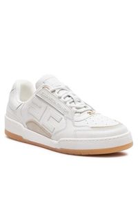 Elisabetta Franchi Sneakersy SA-28G-41E2-V380 Biały. Kolor: biały. Materiał: skóra