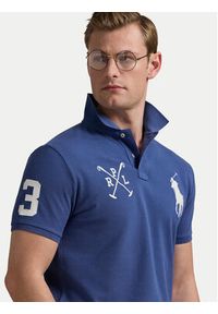 Polo Ralph Lauren Polo 710978082003 Granatowy Custom Slim Fit. Typ kołnierza: polo. Kolor: niebieski. Materiał: bawełna #3