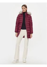 TOMMY HILFIGER - Tommy Hilfiger Płaszcz zimowy Tyra WW0WW39747 Czerwony Regular Fit. Kolor: czerwony. Materiał: syntetyk. Sezon: zima