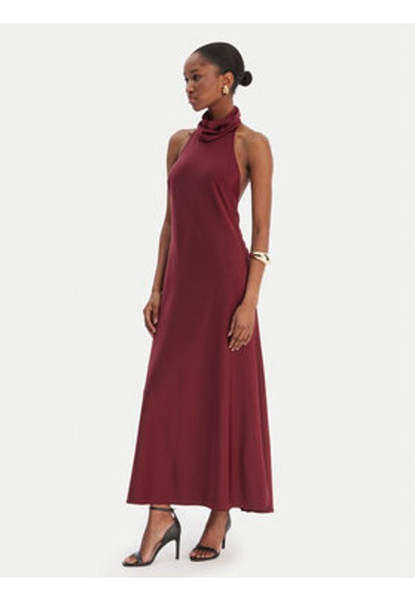 BARDOT - Bardot Sukienka koktajlowa Delphina 60247DB Bordowy Regular Fit. Kolor: czerwony. Materiał: syntetyk. Styl: wizytowy