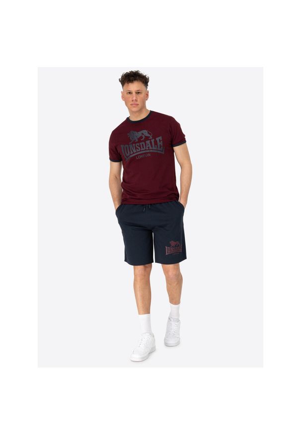 Zestaw t-shirt i szorty Lonsdale Maist. Kolor: wielokolorowy, niebieski, czerwony. Materiał: dresówka