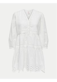 only - ONLY Sukienka letnia Jada 15318693 Biały Regular Fit. Kolor: biały. Materiał: bawełna. Sezon: lato #5