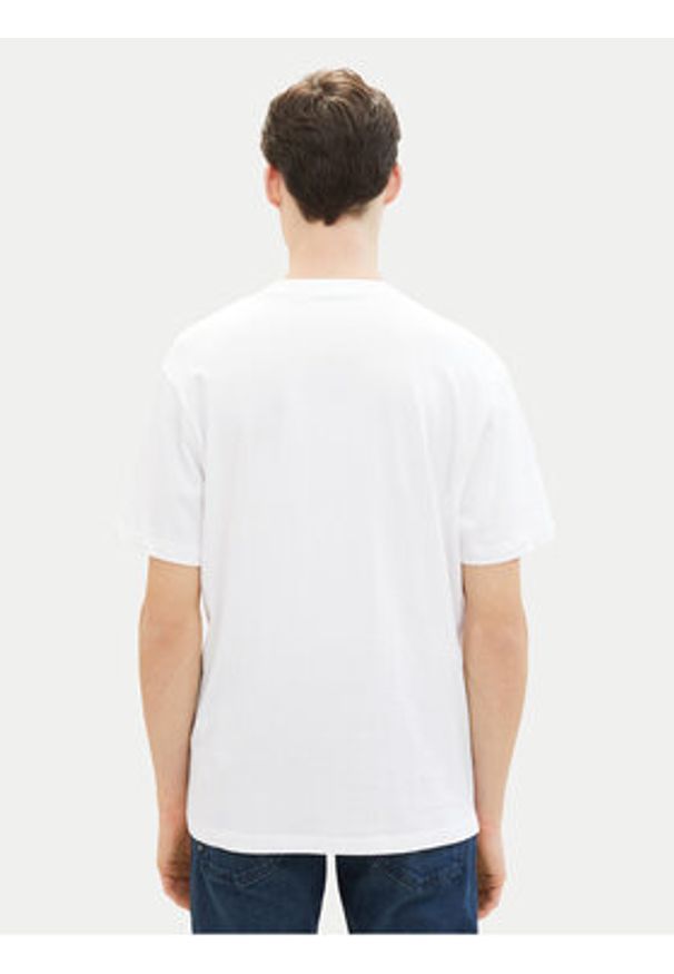 Tom Tailor Denim T-Shirt 1040880 Biały Relaxed Fit. Kolor: biały. Materiał: bawełna
