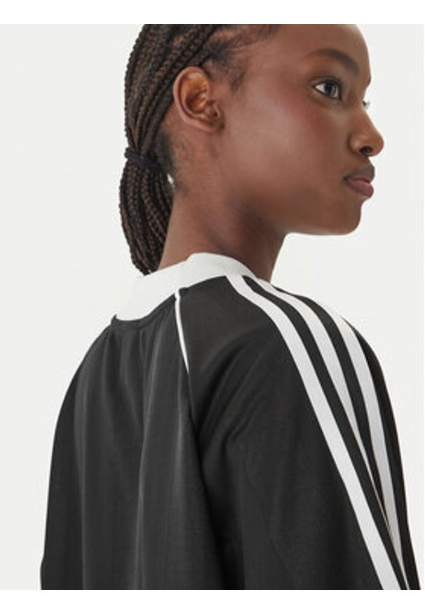 Adidas - adidas T-Shirt 3-Stripes Jaquard KD2904 Czarny Oversize. Kolor: czarny. Materiał: syntetyk