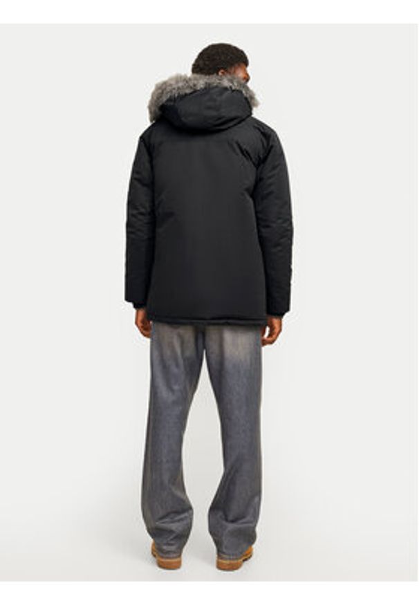 Jack & Jones - Jack&Jones Parka Construct 12258406 Czarny Regular Fit. Kolor: czarny. Materiał: syntetyk