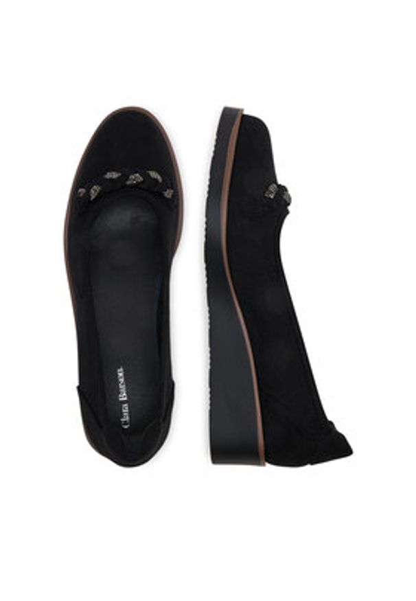 Clara Barson Baleriny WYL3395-7 Czarny. Kolor: czarny. Materiał: materiał