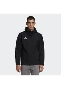 Adidas - Entrada 22 All-Weather Jacket. Kolor: czarny. Materiał: materiał