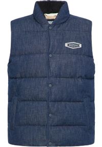 Mustang - MĘSKI BEZRĘKAWNIK MUSTANG Dennis Denim Quilt Denim Blue 1013496 5000 800. Materiał: denim. Długość rękawa: bez rękawów #3