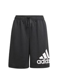 Adidas - Spodenki dziecięce adidas D2M Big Logo. Okazja: na uczelnię. Kolor: czarny, biały, wielokolorowy. Styl: sportowy. Sport: joga i pilates