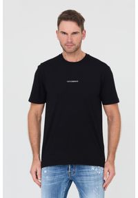 C.P. Company - C.P. COMPANY Czarny męski t-shirt Short Sleeve, Rozmiar M. Kolor: czarny. Materiał: bawełna