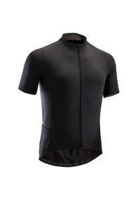 TRIBAN - Koszulka rowerowa Triban RC100. Kolor: czarny. Materiał: materiał, poliester, elastan