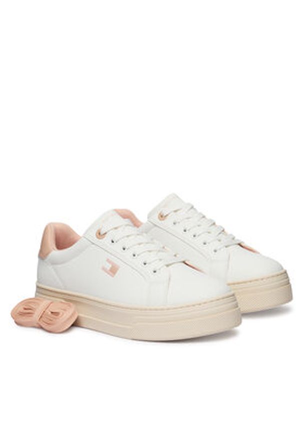 TOMMY HILFIGER - Tommy Hilfiger Sneakersy T3A9-34258-1355 Biały. Kolor: biały. Materiał: skóra