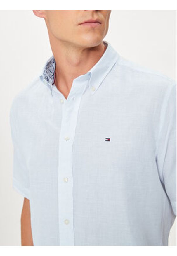 TOMMY HILFIGER - Tommy Hilfiger Koszula MW0MW35323 Błękitny Regular Fit. Kolor: niebieski. Materiał: bawełna