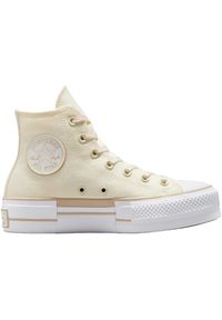 Trampki Converse Chuck Taylor All Star Lift, Kobiety. Kolor: beżowy. Materiał: materiał. Model: Converse All Star