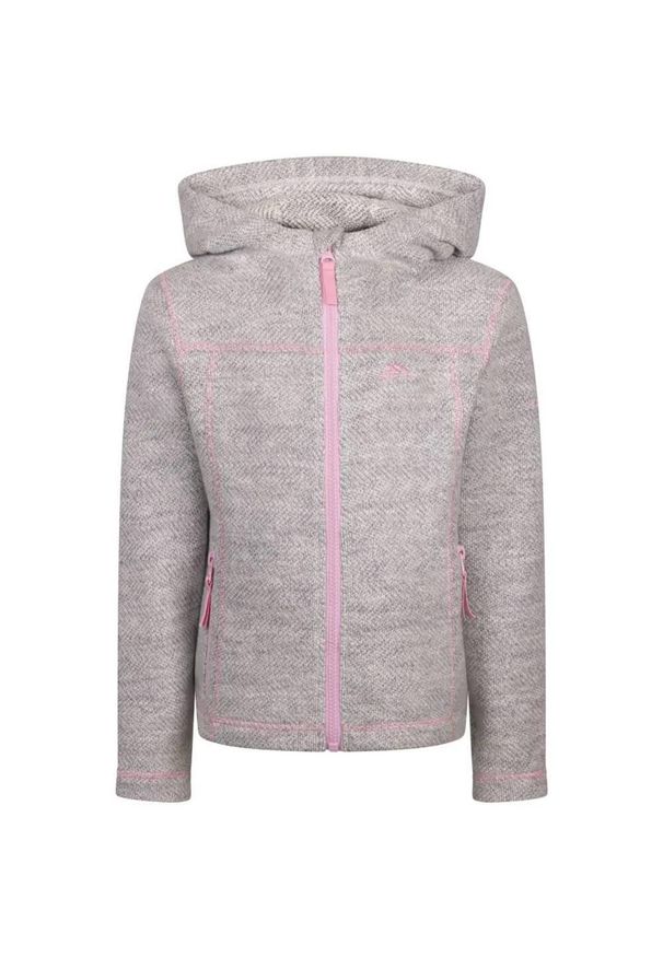 TRESPASS - Bluza Damska Shawna Fleece Z Pełnym Zamkiem Błyskawicznym. Kolor: różowy, biały, wielokolorowy. Sport: turystyka piesza
