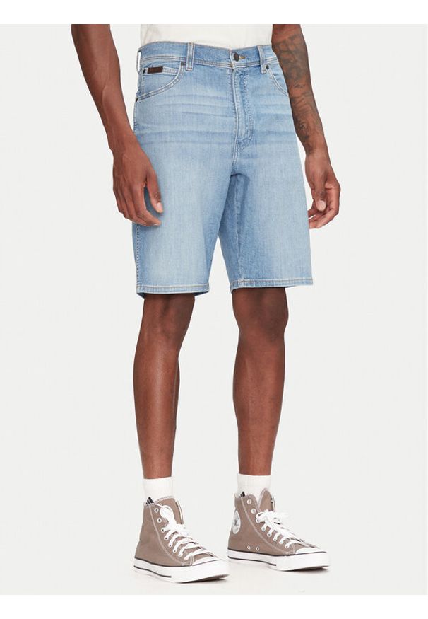 Wrangler Szorty jeansowe Texas 112362508 Niebieski Regular Fit. Kolor: niebieski. Materiał: bawełna