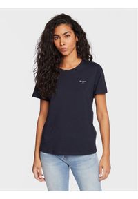 Pepe Jeans T-Shirt Wendy Chest PL505481 Granatowy Regular Fit. Kolor: niebieski. Materiał: bawełna #1