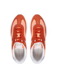 TOMMY HILFIGER - Tommy Hilfiger Sneakersy Th Retro Runner Mix FW0FW09410 Pomarańczowy. Kolor: pomarańczowy. Materiał: materiał #6