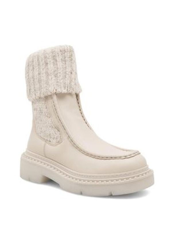 Badura Botki OVAR-23AW111 Beżowy. Kolor: beżowy. Materiał: skóra