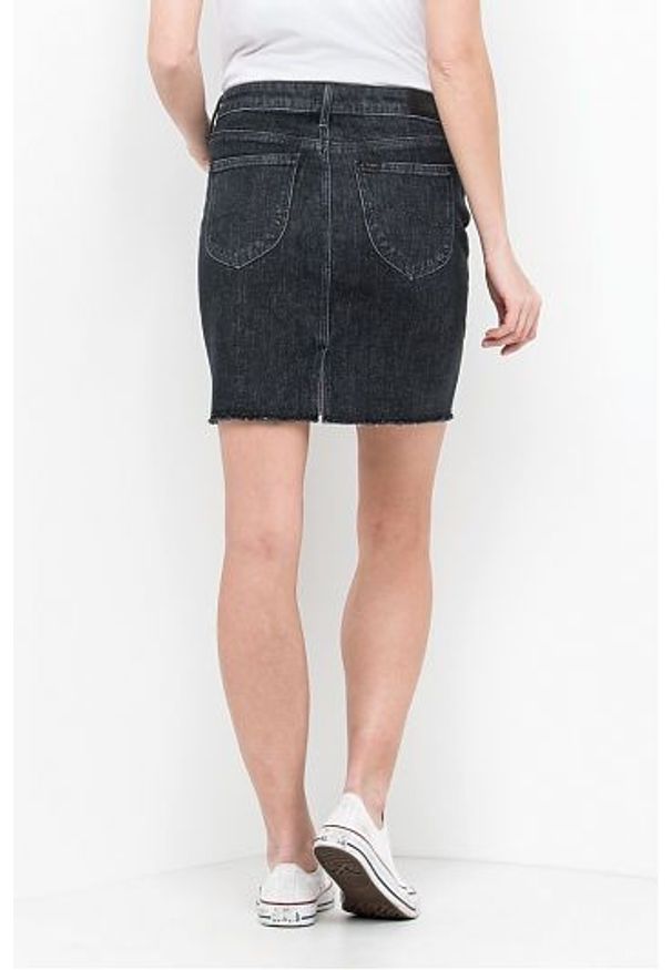 Lee - LEE Skirt AV DAMSKA SPÓDNICA JEANSOWA BLACK STONE L38JRGAV 112108233. Materiał: jeans