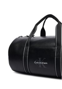 Calvin Klein Torba Bold Logo Webbing Weekender LV04D3461G Czarny. Kolor: czarny. Materiał: skóra #3