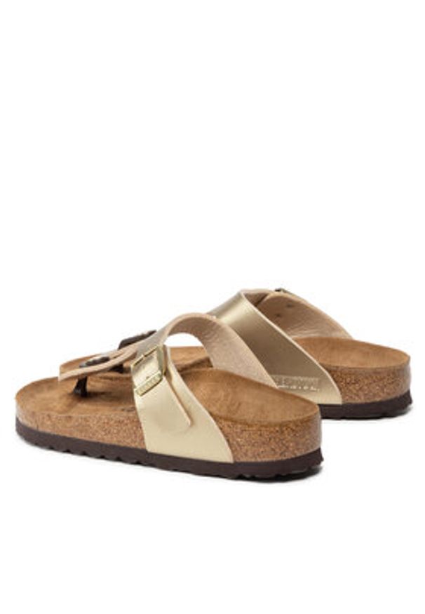Birkenstock Japonki Gizeh Bs 1016109 Złoty. Kolor: złoty. Materiał: skóra