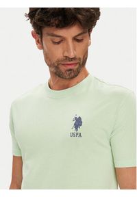 U.S. Polo Assn. T-Shirt MUP3311 Zielony Slim Fit. Typ kołnierza: polo. Kolor: zielony. Materiał: bawełna #5