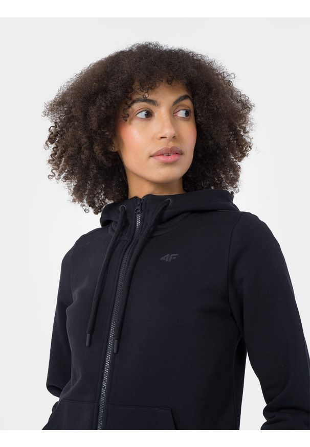 4f - 4F Bluza dresowa rozpinana z kapturem damska XS. Typ kołnierza: kaptur. Kolor: niebieski. Materiał: dresówka