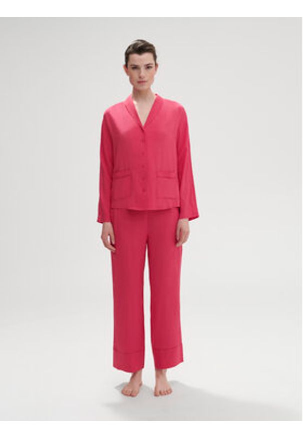 Simone Pérèle Koszulka piżamowa Songe 18S957 Różowy Wide Fit. Kolor: różowy. Materiał: wiskoza