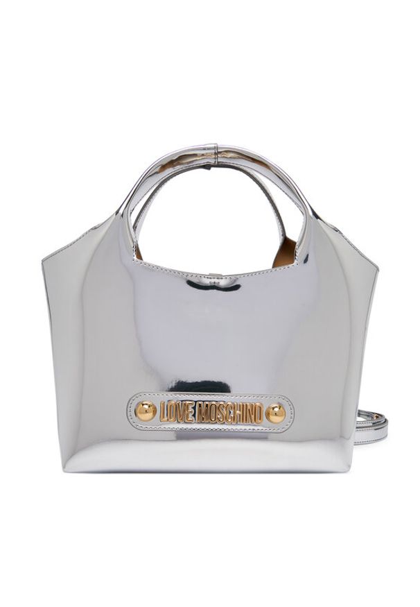 Love Moschino - LOVE MOSCHINO Torebka JC4133PP1OLP0902 Srebrny. Kolor: srebrny. Materiał: skórzane
