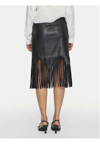 Vila Spódnica z imitacji skóry Pen 14100271 Czarny Regular Fit. Kolor: czarny. Materiał: skóra #2