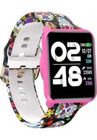 Smartwatch Bemi KIX-M Czarno-różowy. Rodzaj zegarka: smartwatch. Kolor: różowy, czarny, wielokolorowy #1