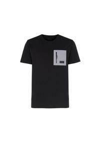 Ochnik - T-shirt męski. Kolor: czarny. Materiał: bawełna
