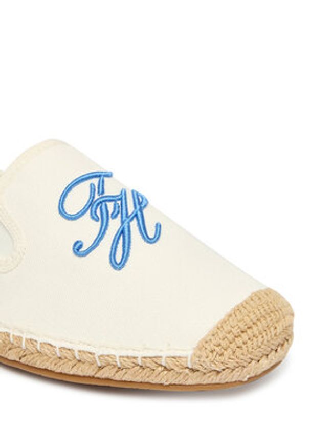 TOMMY HILFIGER - Tommy Hilfiger Espadryle Th Script Summer Espadrille FW0FW09240 Biały. Kolor: biały. Materiał: materiał