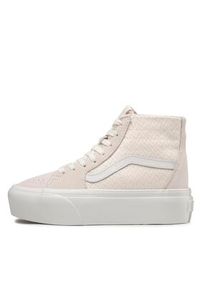 Vans Sneakersy Sk8-Hi Tapered VN0A7Q5PBKN1 Beżowy. Kolor: beżowy. Materiał: materiał