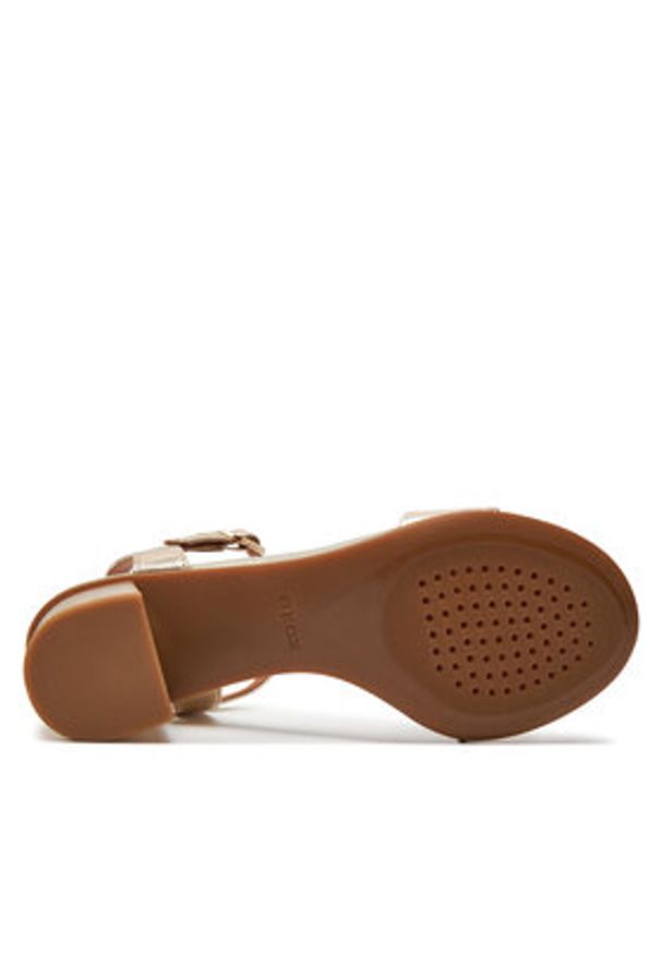 Geox Sandały D Aurely 50 D25RXB 000Y2 C2012 Złoty. Kolor: złoty. Materiał: skóra