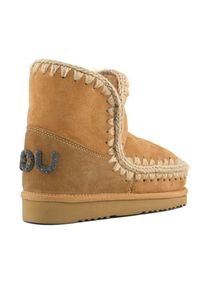 Mou - MOU ESKIMO 18 GLITTER LOGO Śniegowce damskie. Kolor: brązowy. Materiał: materiał, wełna, zamsz. Szerokość cholewki: normalna. Sezon: zima. Styl: boho, elegancki #4